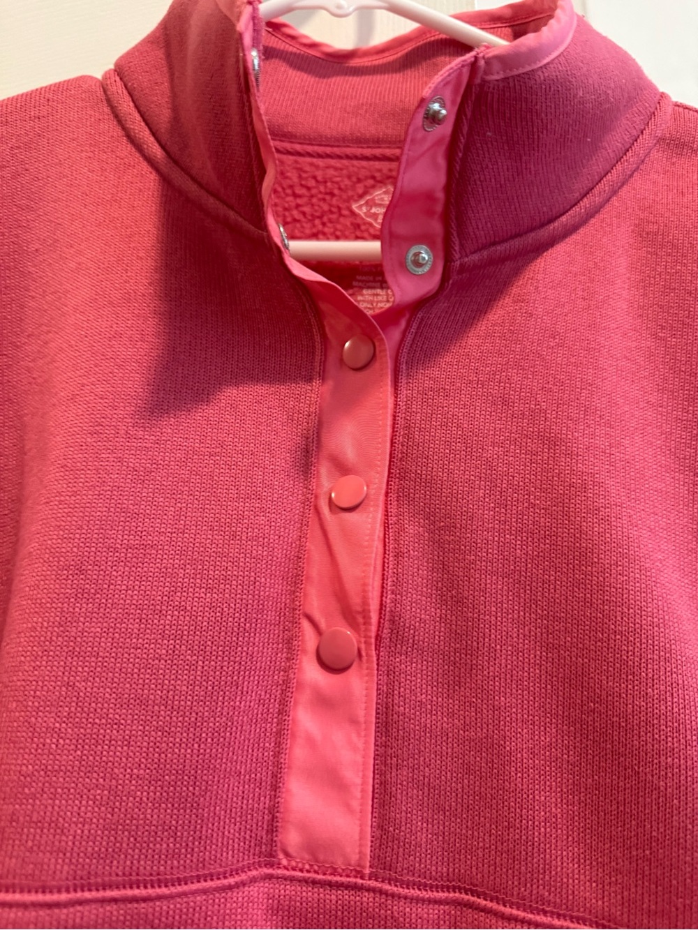 Pink Snap-Button Fleece Pullover - Picture 3 of 5